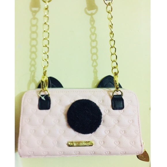 💕SOLD💕New Betsey Johnson Pink Cat Wallet Purse - Picture 2 of 7
